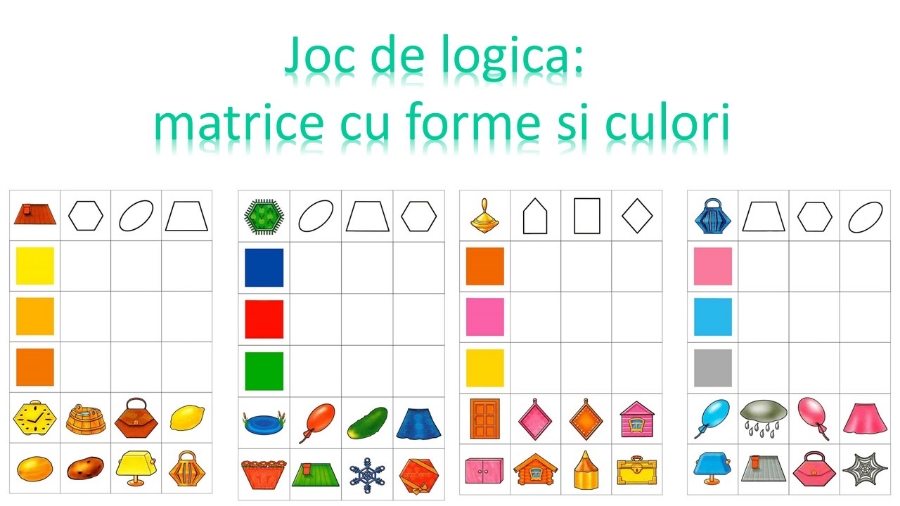 Fise de activitati 3-5 ani Joc de logica matrice (partea a 3-a)